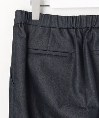 J.PRESS LADIES L 【WEB限定カラーあり】TCシャンブレーサテンST テーパード パンツ ネイビーシャンブレー系