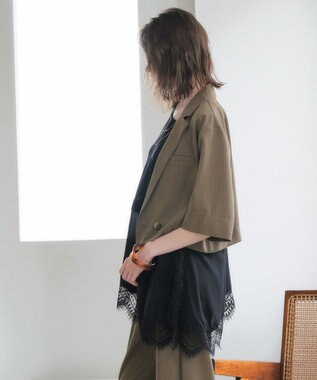 YECCA VECCA 2wayアシメデザインノースリーブブラウス Black