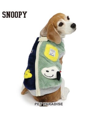 PET PARADISE スヌーピー 背中開きジップ ベスト 《マスコット》 中型犬 ブルー