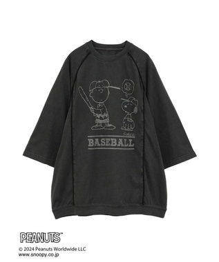CRAFT STANDARD BOUTIQUE 【ユニセックス】PEANUTS/スヌーピー 切り替えTシャツ Charcoal Gray