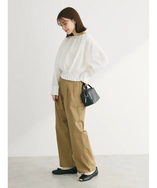 Green Parks ツータックチノパンツ Beige