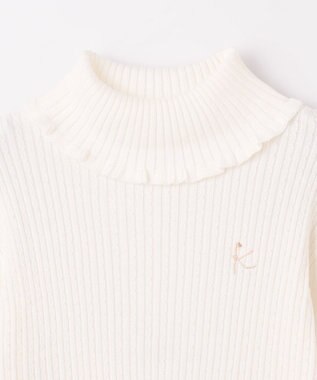 組曲 KIDS 【150-160cm】リブ ニット オフホワイト系
