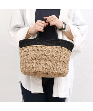 UNBILLION カシュカシュ cachecache / ラメ切替クロッシェトート カゴバッグ