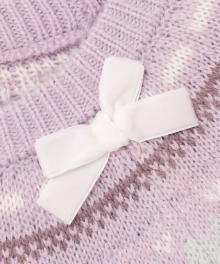 ANY KIDS ノルディック柄 ニット ラベンダー系