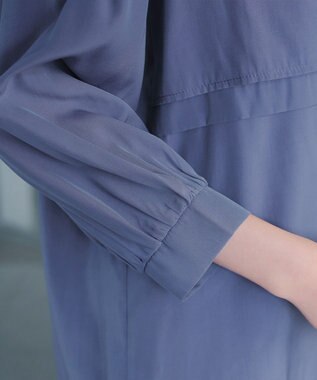 Tiaclasse L レイヤードデザインブラウス ブルー