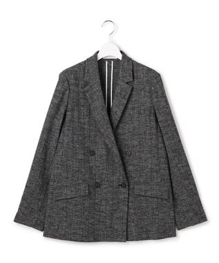 ICB 【先行予約】 ミックスブッチャー ダブルブレストジャケット ブラック×オフホワイト