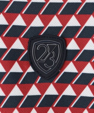 23区GOLF 【MEN】フラッグ総柄長袖ポロシャツ レッド系5