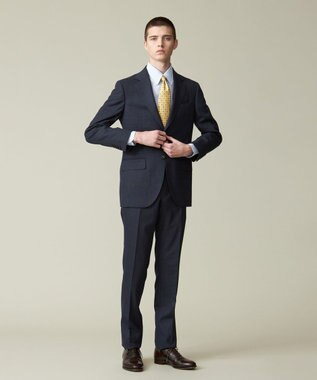 J.PRESS MEN 【ESSENTIAL CLOTHING】ブリーザブルメッシュクロス スーツ ネイビー系