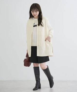 Green Parks 洗える　さがら刺しゅうロゴニットプル Off White