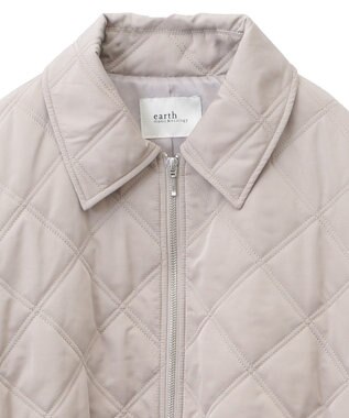 earth music&ecology ダブルステッチキルティングコート Beige