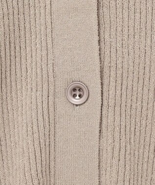 GRACE CONTINENTAL スラブリブシャツニットトップ ベージュ