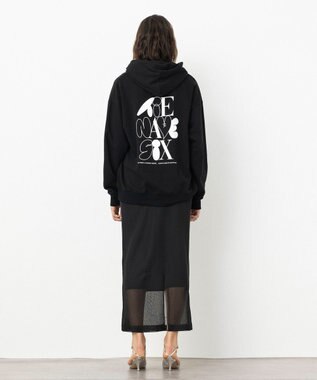 NAVE 【xNAVE】Six Sence Recordコラボ グラフィックフーディスウェット ブラック系