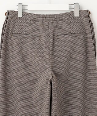 J.PRESS LADIES L 【洗える】Mixツイードチェック  セミワイド パンツ ブラウン系3