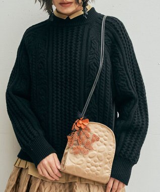 AND WOOL 【土の凹凸を表現したナイロン素材】テレイン ポシェット ベージュ