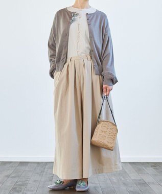 AND WOOL 【土の凹凸を表現したナイロン素材】テレイン ポシェット ベージュ