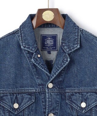 J.PRESS MEN 【J.PRESS ORIGINALS】SHIOTA DENIM Notched Jumper / Made in Japan ブルー系