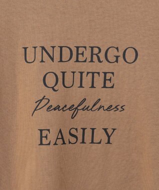 ANY 【UVケア/接触冷感】チュニック丈半袖ロゴTシャツ モカ