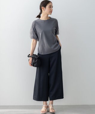 組曲 【WEB限定】チュールポンチドッキング Tシャツ グレー系