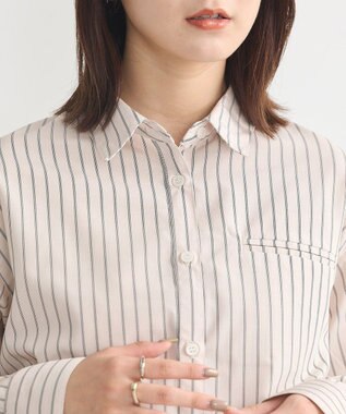 earth music&ecology Ｓｅｔ２点　ドロストショートシャツ＋キャミブラウス Beige