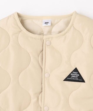 ANY KIDS 【洗濯機可能】中綿キルティング ジャケット ベージュ