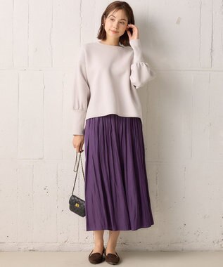 組曲 ダンボールジャージースリーブデザイン プルオーバー ベージュ系