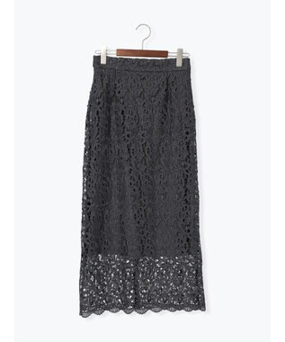 Te chichi ケミカルレースナロースカート《2025Autumn catalog vol.2 item》 チャコールグレー