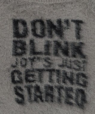 WEGO シャギー2WAYグラフィックワンショルニット グレー