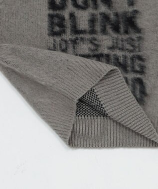 WEGO シャギー2WAYグラフィックワンショルニット グレー