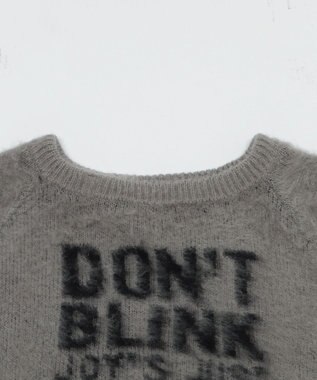 WEGO シャギー2WAYグラフィックワンショルニット グレー