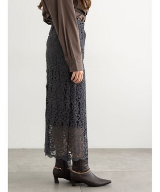 Te chichi ケミカルレースナロースカート《2025Autumn catalog vol.2 item》 チャコールグレー