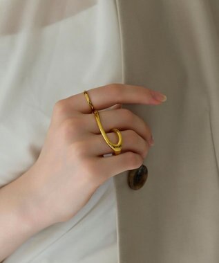 Phoebe 〈金属アレルギー対応〉リフレクトスリムリング　ゴールド　ステンレス ゴールド