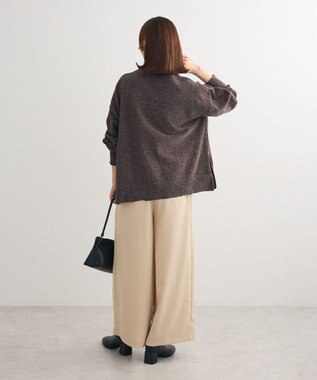 Green Parks ベロアモールリラックスサイズニットプルオーバー Charcoal Gray