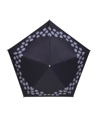 MOONBAT 【 遮光率100％/遮熱/UV】PAUL&JOE ACCESSOIRES(ポール&ジョー) 晴雨兼用日傘  Lovely daisy  クリザンテーム ヌネット 折りたたみ傘 竹手元 ディープブルー
