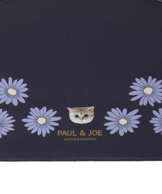 MOONBAT 【 遮光率100％/遮熱/UV】PAUL&JOE ACCESSOIRES(ポール&ジョー) 晴雨兼用日傘  Lovely daisy  クリザンテーム ヌネット 折りたたみ傘 竹手元 ディープブルー