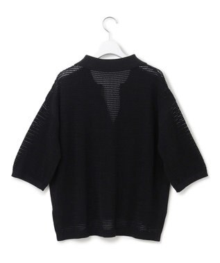 23区 S 【SLOW/一部店舗限定】コットンコードメッシュ ニット ブラック系