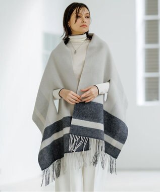 【リバーシブル可】アイレット 大判ストール