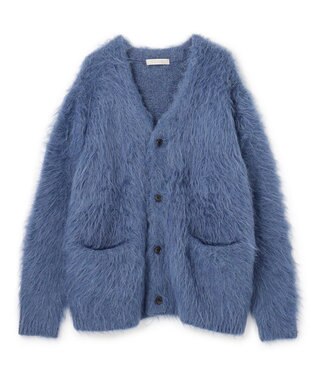 UNFILO MENS 【男女兼用】シャギーニット カーディガン ブルー