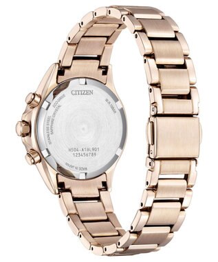 CITIZEN 【電池交換不要のクロノグラフ】どんなスタイルにも合わせやすいサクラカラーの腕時計 サクラ色