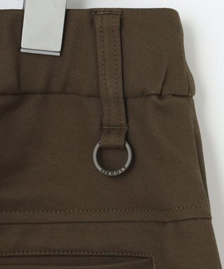 23区GOLF 秋色夏素材【WOMEN】【ストレッチ】シェルタリングオックス 台形スカート ダークブラウン系