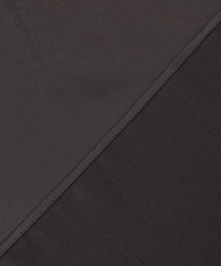 UNFILO サテン レイヤードブラウス チャコール