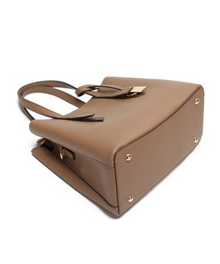 style code 【8/26入荷】【MERCURYDUO/マーキュリーデュオ】アオリワークハンドバッグ グレージュ