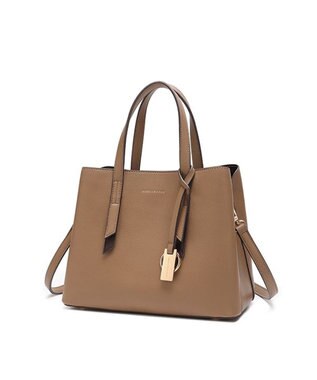 style code 【8/26入荷】【MERCURYDUO/マーキュリーデュオ】アオリワークハンドバッグ グレージュ