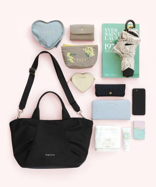 TOCCA 【八木アリサさん着用】RIBBON KNOT NYLONBAG ナイロントートバッグ ブラック系