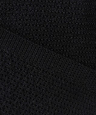 23区 S 【SLOW/一部店舗限定】コットンコードメッシュ ニット ブラック系