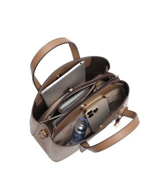 style code 【8/26入荷】【MERCURYDUO/マーキュリーデュオ】アオリワークハンドバッグ グレージュ