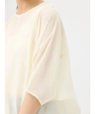 earth music&ecology バルーンスリーブブラウス Ivory