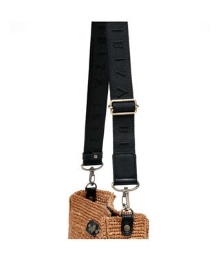 IBIZA ラフィア　ショルダーバッグ 濃茶