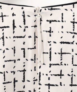 自由区 L 【セットアップ対応・洗える】スクラッチチェックプリント ブラウス ベージュ系5