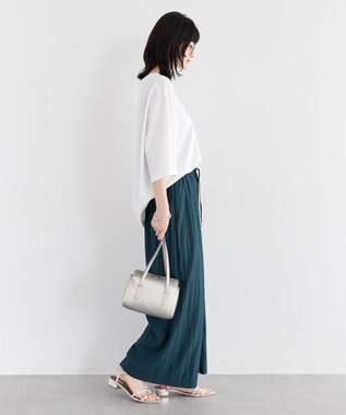 YECCA VECCA 【UVカット】ワイドスリーブ箔プリントTee Off White