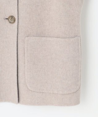 J.PRESS LADIES 【リバーシブル】ウールナイロン リバー ノーカラー ショートコート ベージュ系